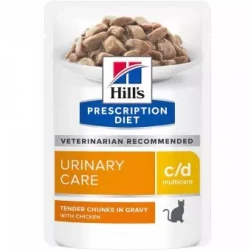 Hill's Prescription Diet c/d Multicare, консервы диета для кошек при заболевании нижних мочевыводящих путей, рагу с курицей, 82 гр.(арт.-603873)