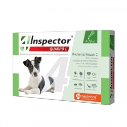 Инспектор Квадро C "Inspector Quadro C" капли для собак от внешних и внутренних паразитов (4-10кг)