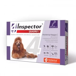 Инспектор Квадро C "Inspector Quadro C" капли для собак от внешних и внутренних паразитов (10-25кг)