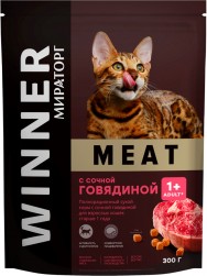 WINNER, корм сухой для взрослых кошек, с говядиной, 400г (арт.-6574)