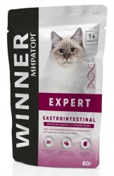 Winner Expert Gastrointestinal, корм влажный для кошек, при заболевании пищеварительной системы, 80г (арт.-1209)