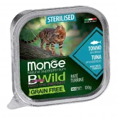 Monge Cat BWild GF Sterilised, консервы для стерилизованных кошек с тунцом и овощами (арт.-2898)