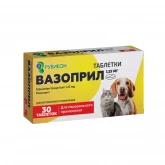 Вазоприл 1,25 мг, таблетка для перорального применения, уп.-30табл (цена за 1табл)