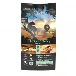 Корм сухой холистик "Ambrosia GRAIN FREE" для стерилизованных кошек свежие утка и индейка, 1,5кг (арт.-2972)