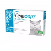 Селафорт 45мг/0,75мл (2,6-7,5 кг)  для кошек  (цена за 1 пип 0,25мл)