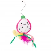 Игрушка Mr.Kranch для кошек "Питахайя" плюшевая с кошачьей мятой и перышками, 19см, зеленая (арт.-2380)