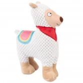 Игрушка Mr.Kranch для собак "Лама" плюшевая с пищалкой, 20 см, белая (арт.-3530)