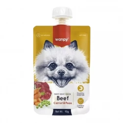 Лакомство Wanpy Dog для собак Мясное пюре из говядины 90 г (арт.-0227)