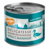 Корм "Мнямс" консервированный для щенков, паштет из утки с малиной "Конфи по-гасконски", 200 г (арт.-0951)