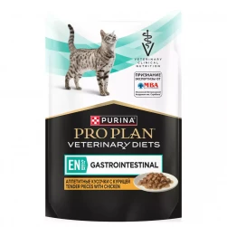 Pro Plan Veterinary Diets EN Gastrointestinal Feline(Россия), влажная диета для кошек при нарушении пищеварения, с курицей, 85г (арт.4393)