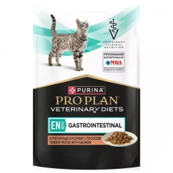 Pro Plan Veterinary Diets EN Gastrointestinal Feline(Россия), влажная диета для кошек при нарушении пищеварения, с лососем, 85г (арт.4416)