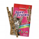 Sanal Soft Sticks Salmon & Trout (Санал мягкие палочки с лососем и форелью), лакомства для кошек, цена за уп.-3шт (арт. 3830)