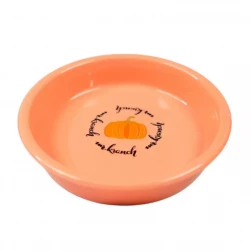 Миска Mr.Kranch "Тыква" керамическая для кошек 200 мл, персиковая (арт.-4513)