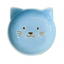 Блюдце Mr.Kranch "Мордочка кошки" керамическое, 80 мл голубое (арт.-6516)
