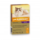 Адвокат "Advocate" капли на холку для кошек 4-8 кг (уп. - 3пип, цена за 1 пипетку) (арт.-1498)