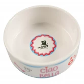 Миска Mr.Kranch керамическая для собак "Чао Белла", 420 мл, голубая (арт.-4469)