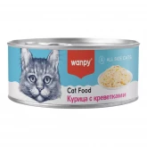 Консервы Wanpy Cat для кошек "Курица с креветками" 95 г (арт.-3039)