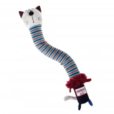Игрушка Gigwi CRUNCHY NECK "Кот с хрустящей шеей и пищалкой" для собак, 34 см (75413,4757)