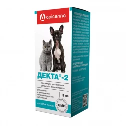 Декта-2, глазные капли для кошек и собак, 5мл