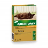 Адвантейдж 40 "Advantage" капли от блох на холку для кошек массой до 4 кг (упак. -4 пип, цена за 1 пип)