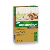 Адвантейдж 80 "Advantage" капли от блох на холку для кошек массой от 4 до 8 кг (упак.-4 пип,цена за 1 пип)