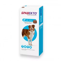 Бравекто "Bravecto" 1000 мг, таблетка от блох и клещей для собак массой >20-40 кг (цена за 1 табл.)
