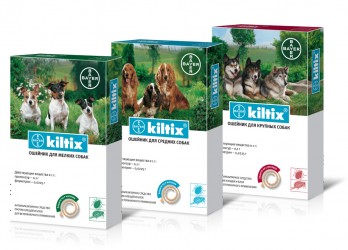 Килтикс "Kiltix", ошейник от клещей и блох для собак средних пород, 48см.