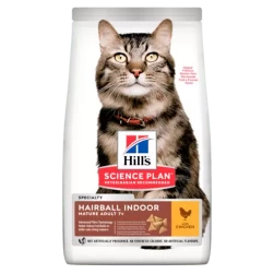 Hill's Adult Hairball control & Indoor Cat, корм для кошек домашнего содержания, с курицей 0,3 кг (арт. -5285 и арт.-604112)