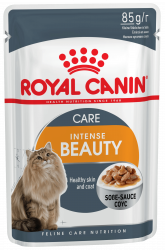 Royal Canin Intense Beauty in Gravy, паучи для кошек, для поддержания красоты шерсти, в соусе (85 г.)