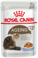 Royal Canin Ageing +12, паучи для кошек старше 12 лет, кусочки в желе (85 г.)