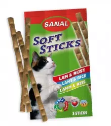 Sanal Soft Sticks Lamb & Rice (Санал мягкие палочки с ягненком и рисом), лакомство для кошек, (цена за 1 шт.) (арт. 3850)
