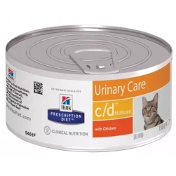 Hill's Prescription Diet Feline Ckn.c/d, консервы диета для кошек, 156гр (арт-9451)