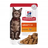 Hill's Science Plan Feline Adult Chicken, паучи для кошек,с курицей, 85гр (арт-2104 и арт.-604003)