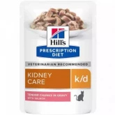 Hill's Prescription Diet k/d Kidney Care Salmon, паучи диета для кошек с лососем, 85гр (арт-3605665)