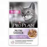 Pro Plan Nutrisavour Delicate, влажный корм для кошек, с индейкой в соусе, 85 гр.(арт.-6619)