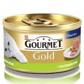 Gourmet Gold для кошек, паштет с кроликом (85 г.) (арт.-8747)