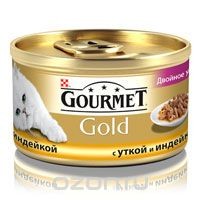 Gourmet Gold для кошек, с уткой и индейкой (85 г.) (арт.-1050)