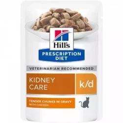 Hill's Prescription Diet k/d Kidney Care Chicken, паучи диета для кошек, с курицей, 85гр (арт-3405 или арт.-605664)