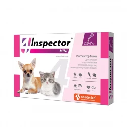 Инспектор "Inspector Mini" капли для кошек и собак от внешних и внутренних паразитов (0,5-2,0 кг)