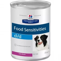 Hill's Prescription Diet Canine d/d Duck & Rice, консервы диета для собак, утка и рис, 370 гр. (арт-8003)