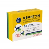 Квантум, антигельминтик для кошек и собак (упак.-20 таб.)